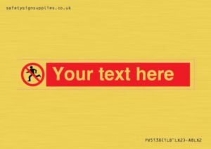 Custom No Running Sign